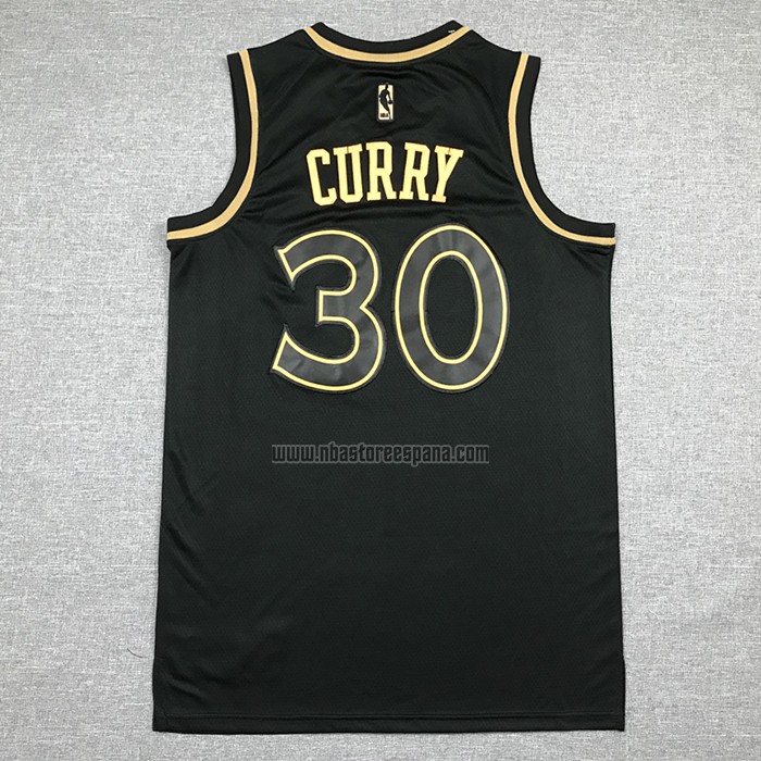 Camiseta Golden Edition Golden State Warriors Stephen Curry NO 30 Negro